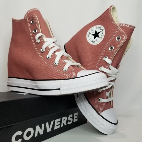 Converse Women's CTAS Wedge Platform HiTops Size 8.5 Saddle A13832C NWT - Picture 1 of 8